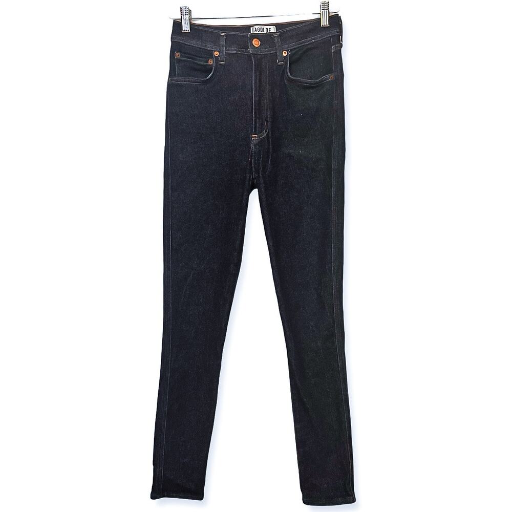 AGOLDE Roxanne Super High Rise Skinny Jeans Dark Wash Sz. 26 - Picture 3 of 8